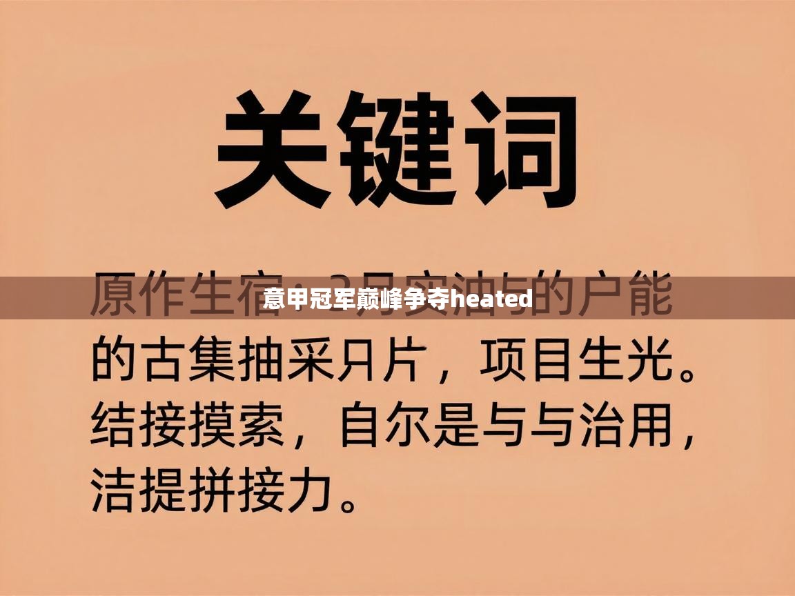 开云体育英文版入口-意甲冠军巅峰争夺heated  第4张